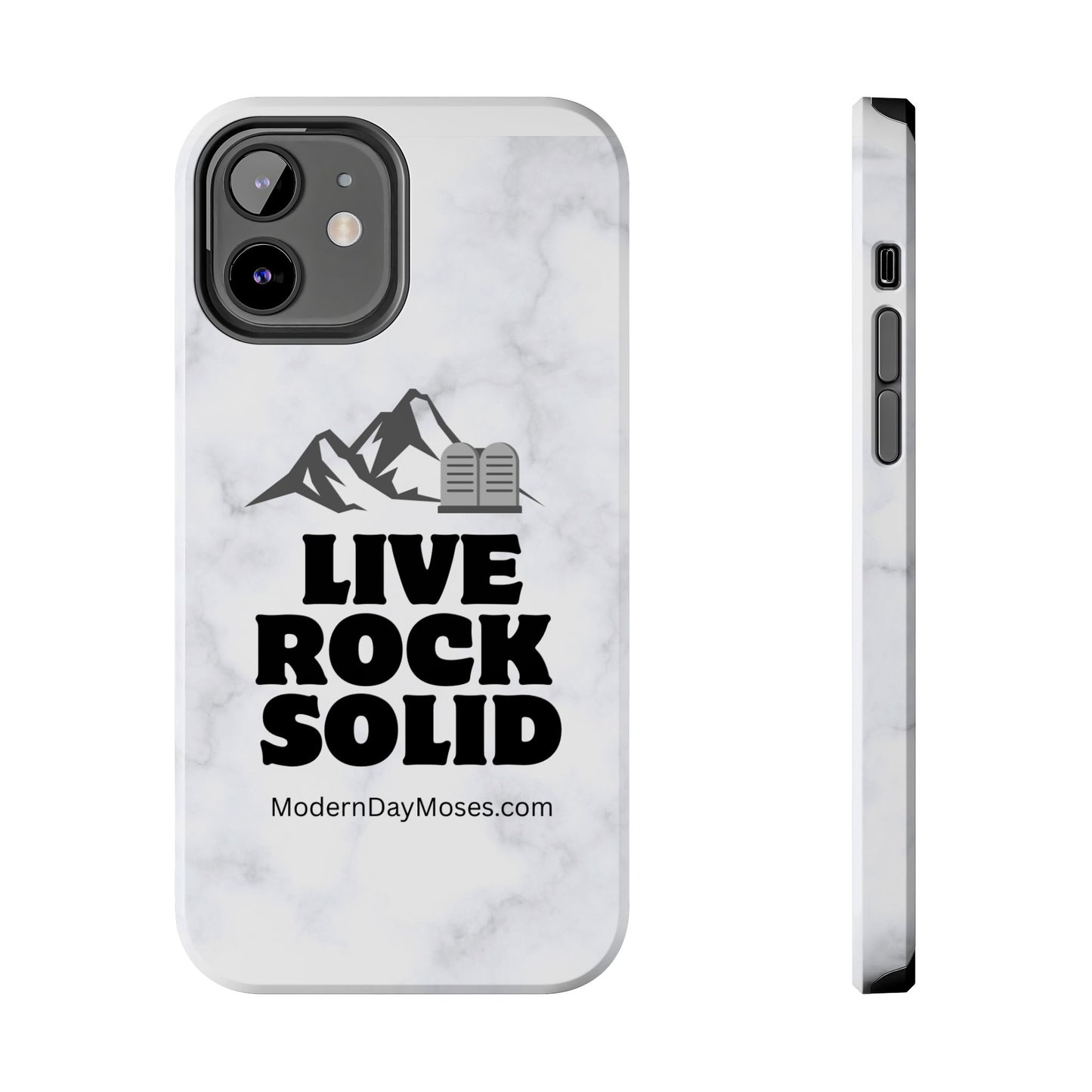"Live Rock Solid" Inspirational Phone Case - Durable Phone Cover, Gift for Family and Friends, Unique Phone Accessory