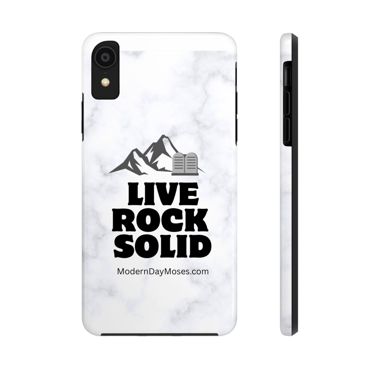 "Live Rock Solid" Inspirational Phone Case - Durable Phone Cover, Gift for Family and Friends, Unique Phone Accessory