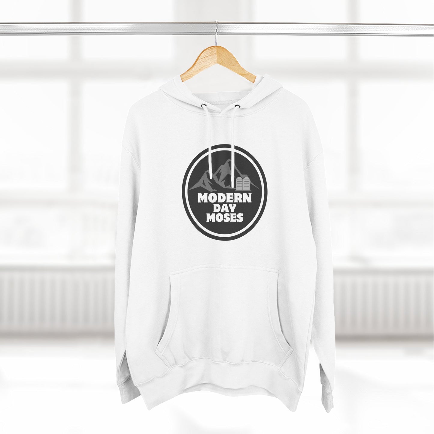 Men's Inspirational Fleece Hoodie from Modern Day Moses featuring the Ten Commandments
