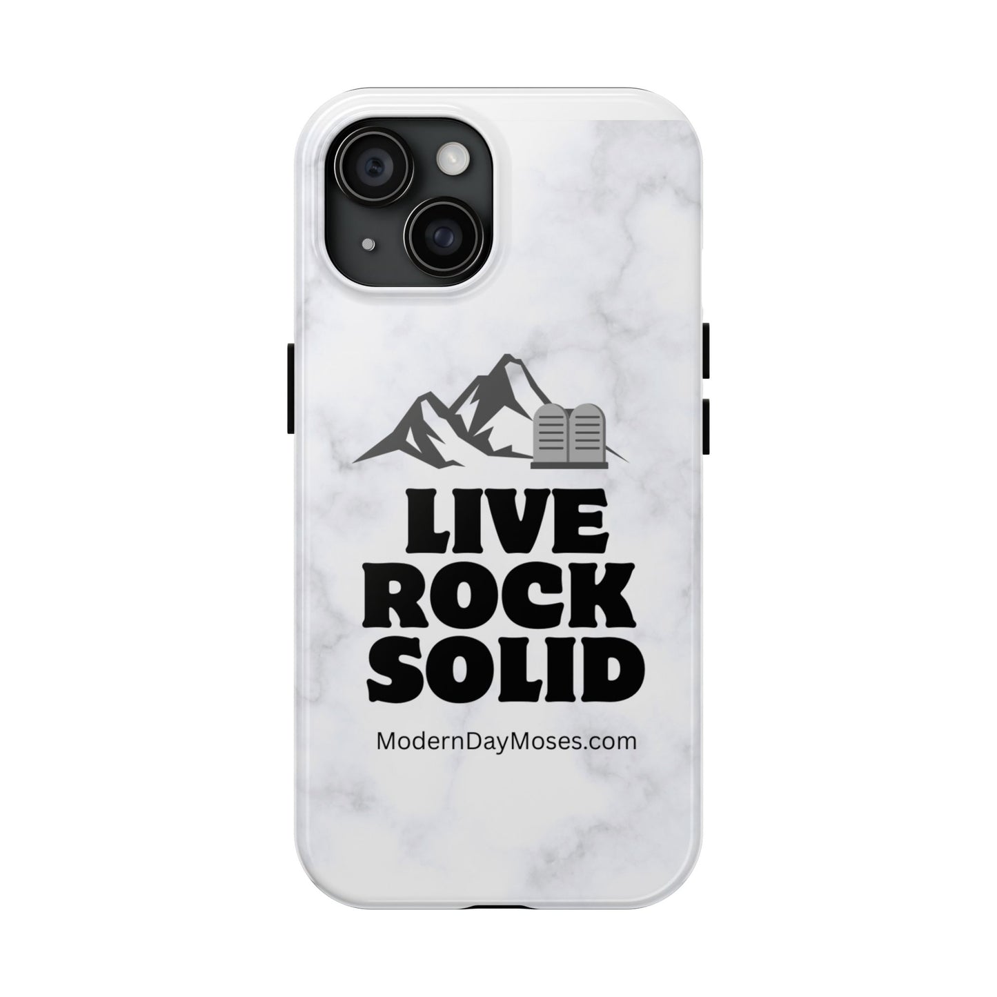 "Live Rock Solid" Inspirational Phone Case - Durable Phone Cover, Gift for Family and Friends, Unique Phone Accessory