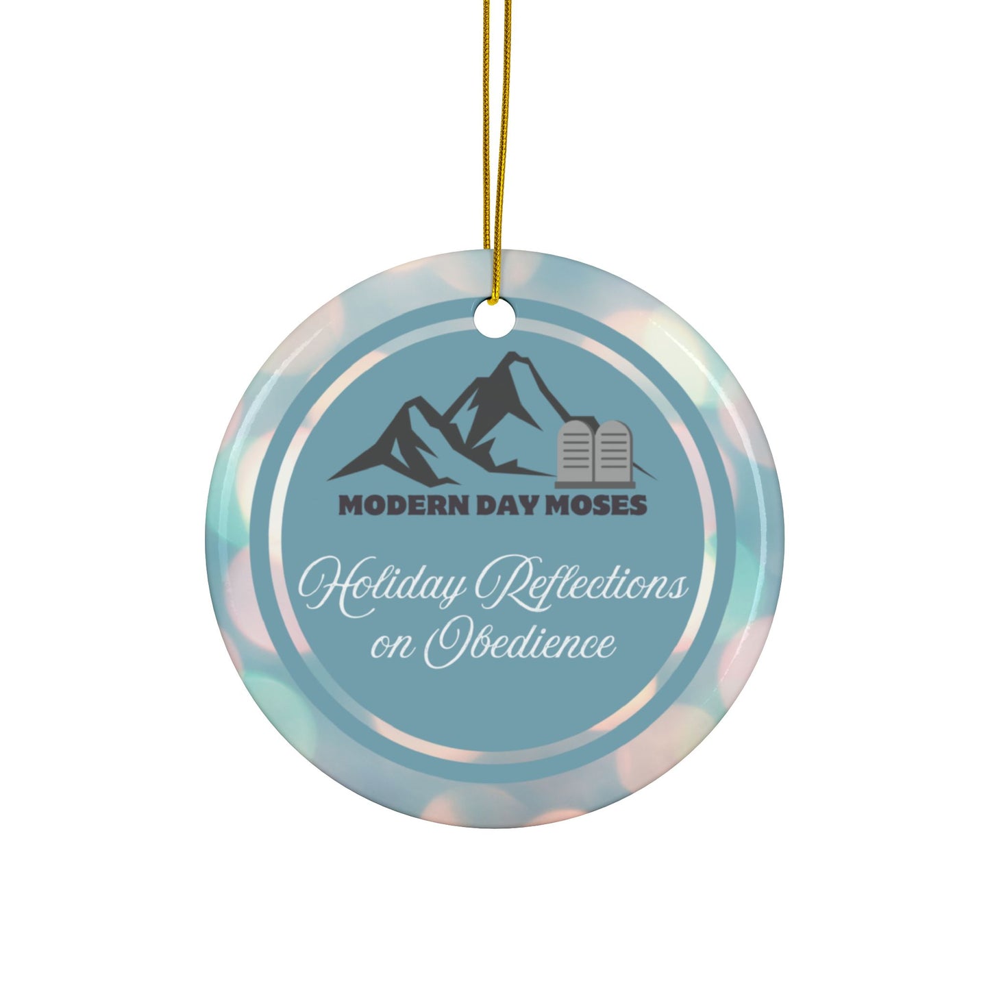 "Reflections on Obedience - The Blessed Virgin Mary" Inspirational Ceramic Christmas Ornament