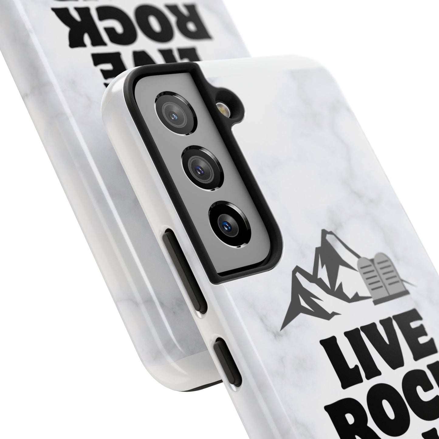 "Live Rock Solid" Inspirational Phone Case - Durable Phone Cover, Gift for Family and Friends, Unique Phone Accessory