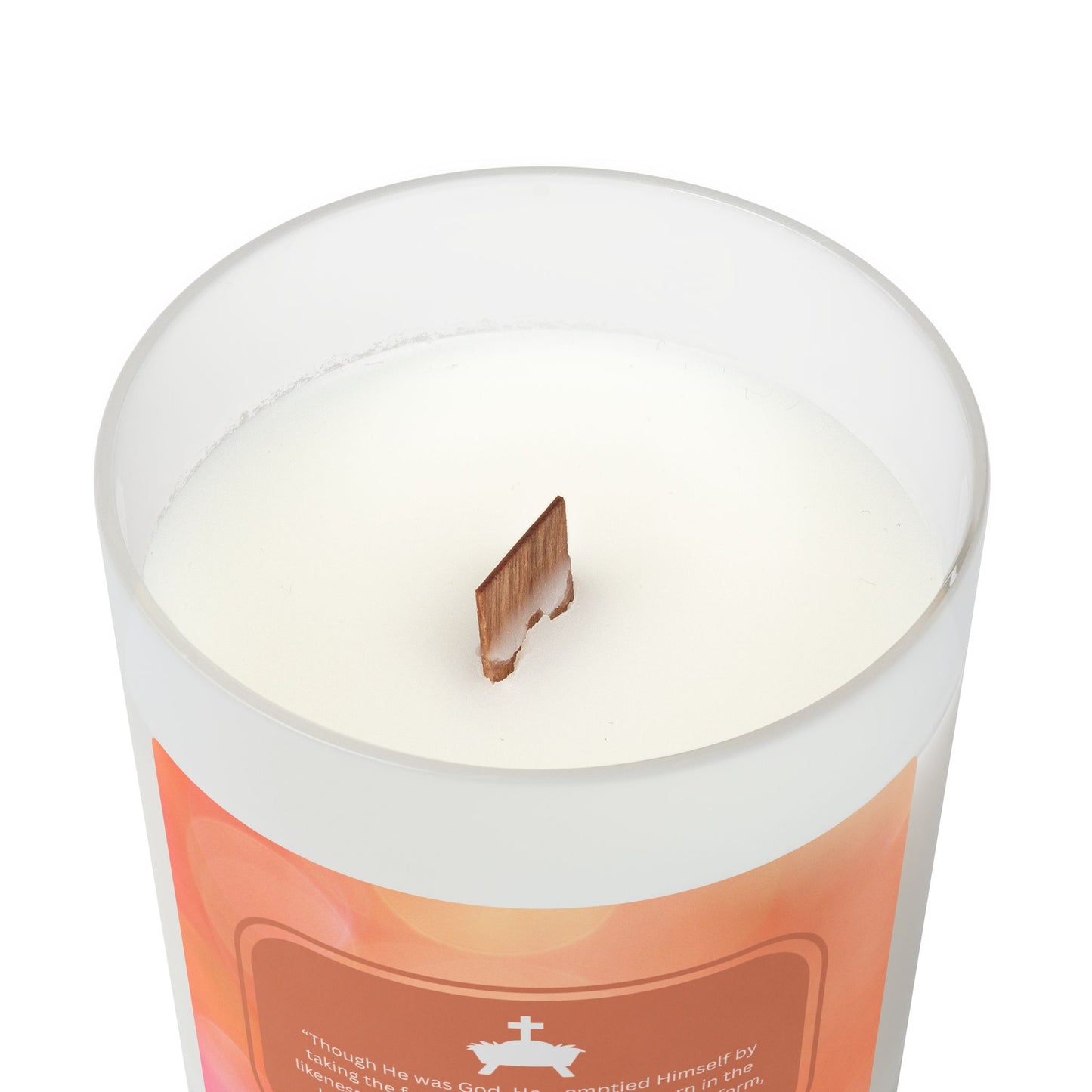 "Reflections on Obedience - Jesus" Frosted Glass Candle for Christmas and the Holidays