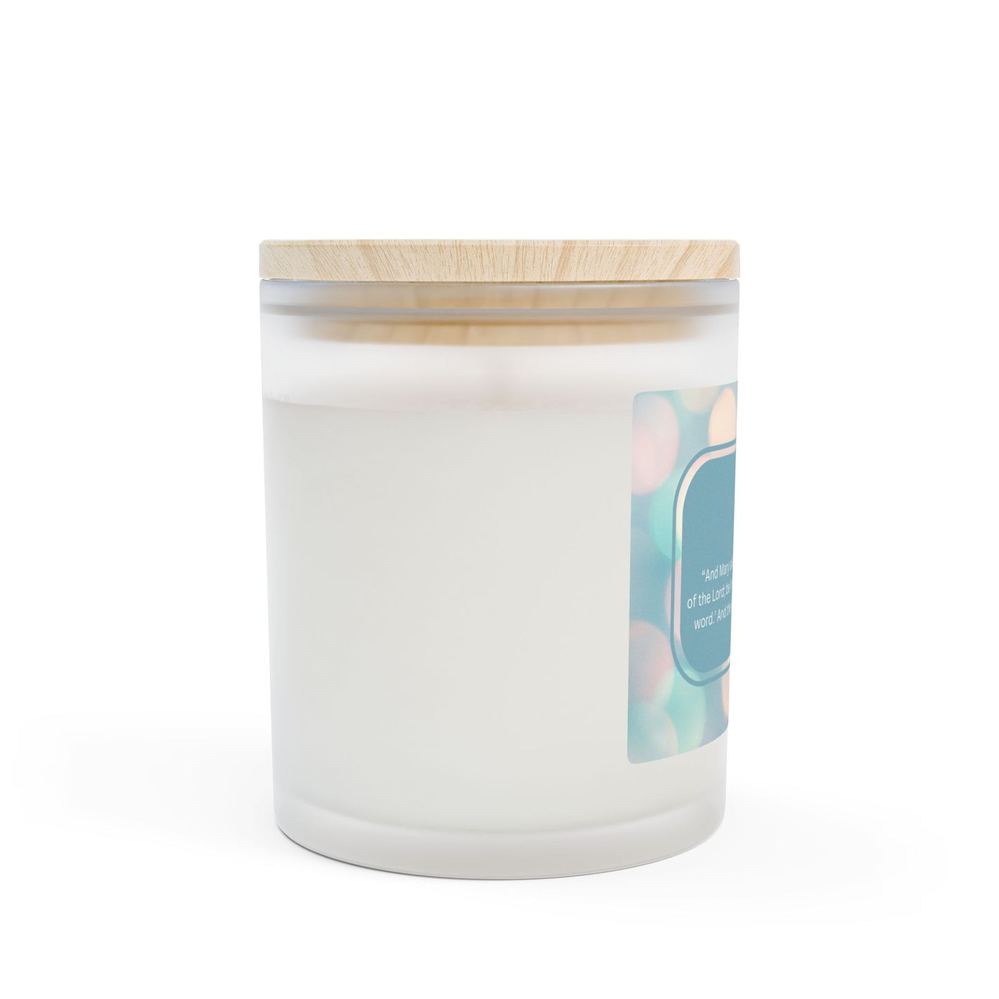 "Reflections on Obedience - The Blessed Virgin Mary" Frosted Glass Candle for Christmas and the Holidays