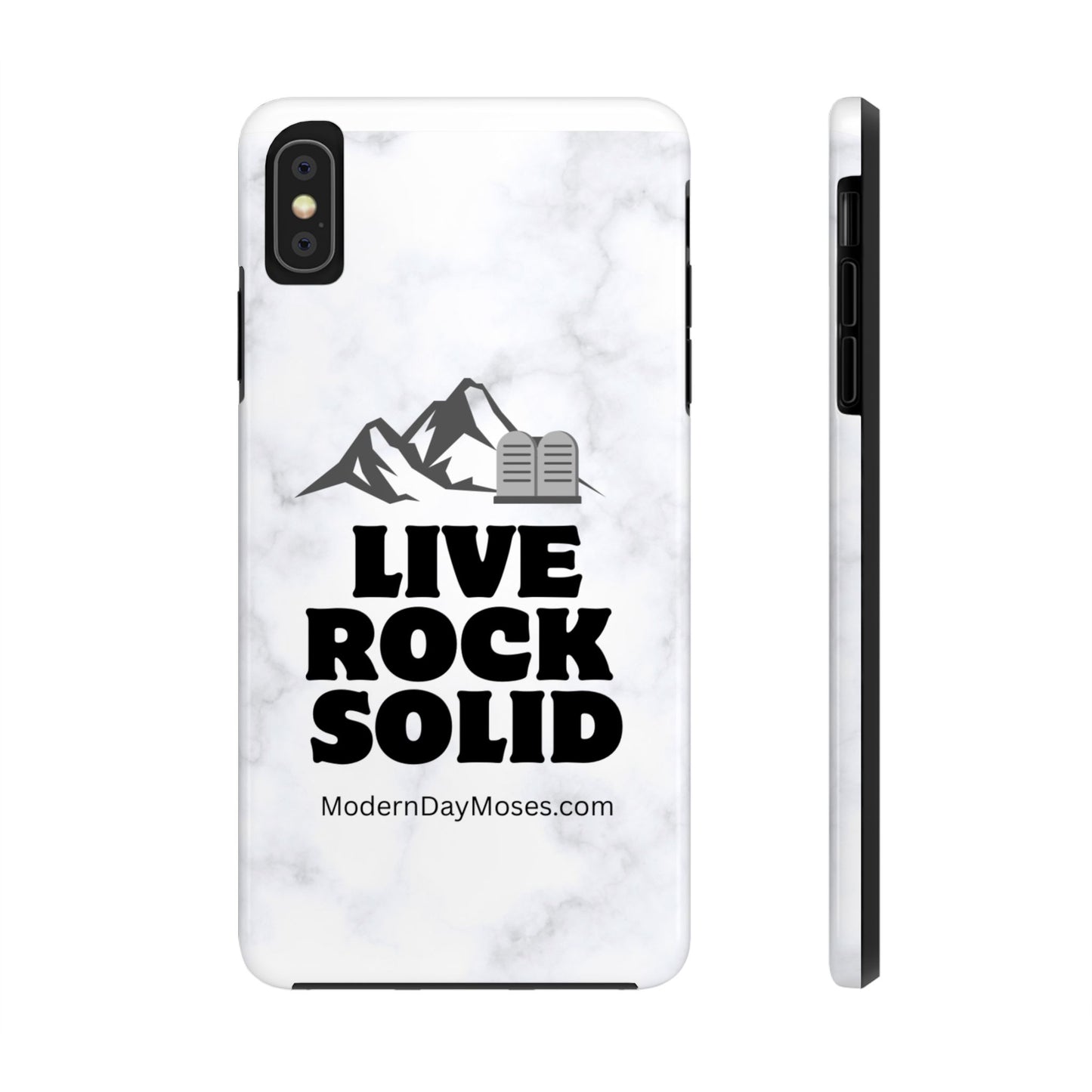"Live Rock Solid" Inspirational Phone Case - Durable Phone Cover, Gift for Family and Friends, Unique Phone Accessory