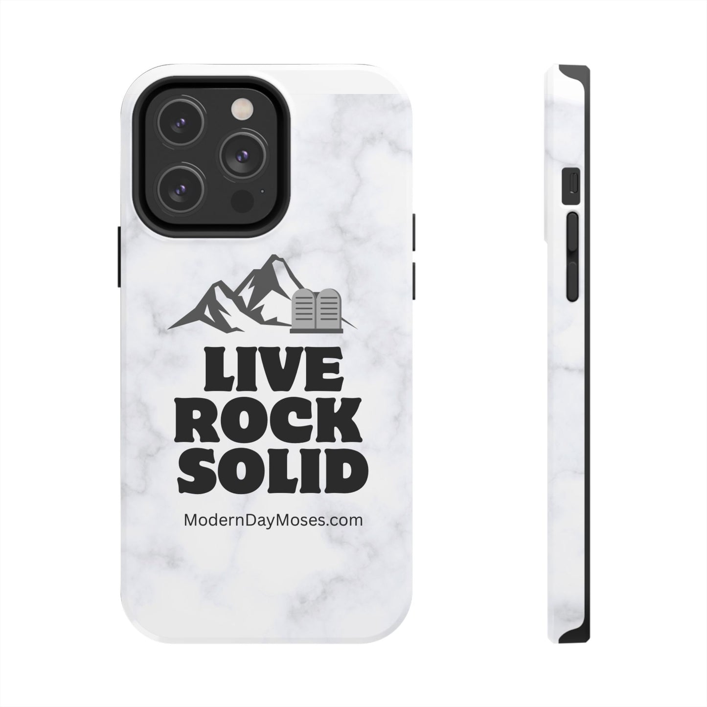 "Live Rock Solid" Inspirational Phone Case - Durable Phone Cover, Gift for Family and Friends, Unique Phone Accessory