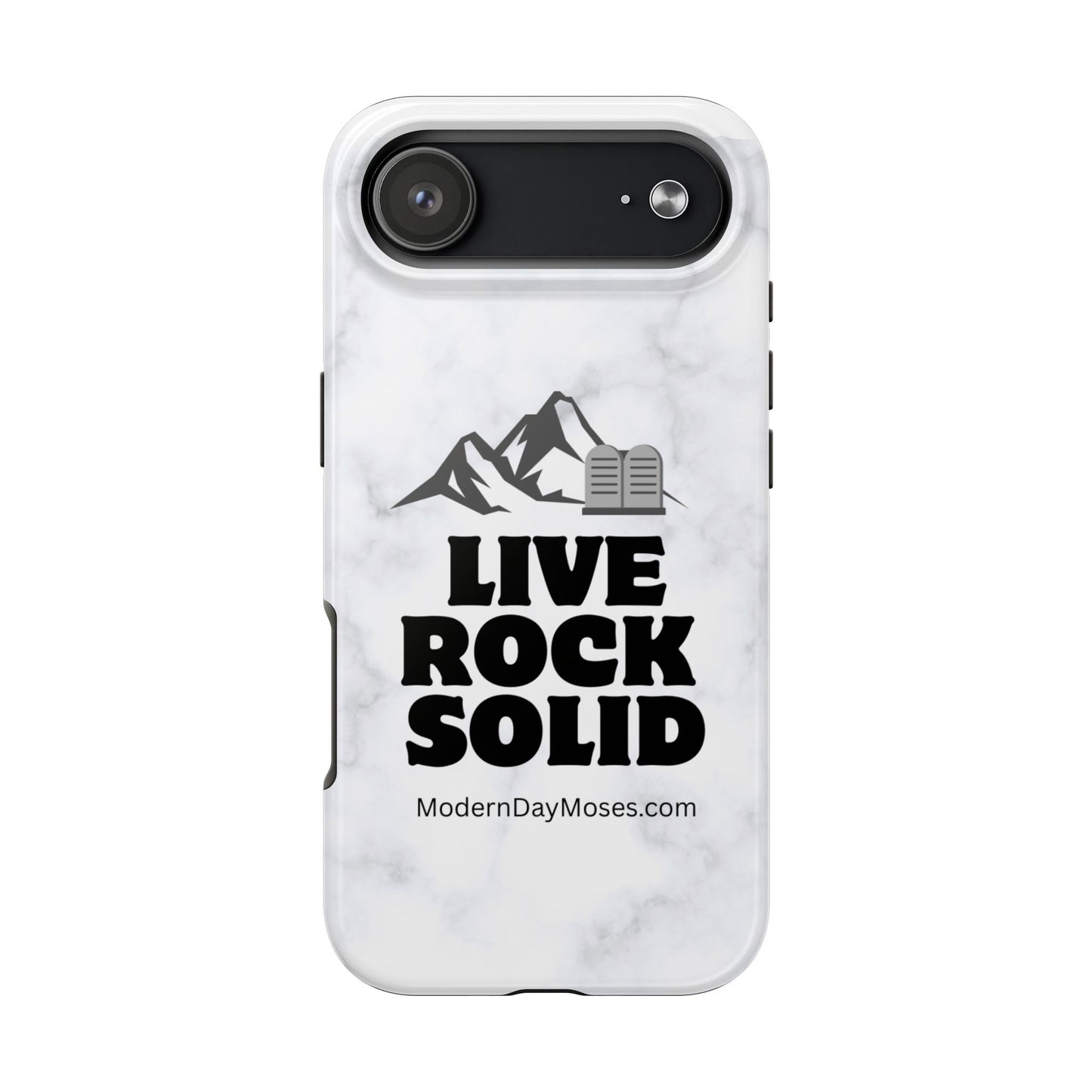 "Live Rock Solid" Inspirational Phone Case - Durable Phone Cover, Gift for Family and Friends, Unique Phone Accessory