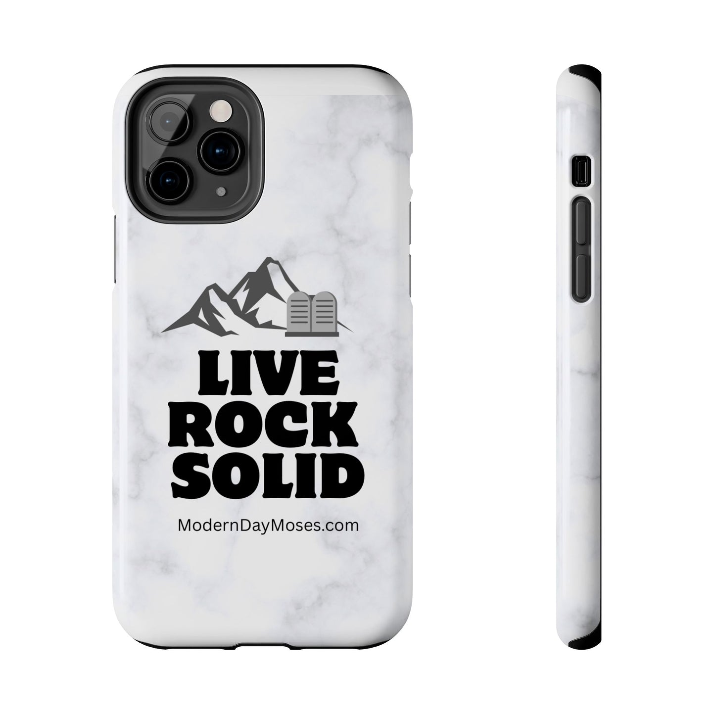"Live Rock Solid" Inspirational Phone Case - Durable Phone Cover, Gift for Family and Friends, Unique Phone Accessory