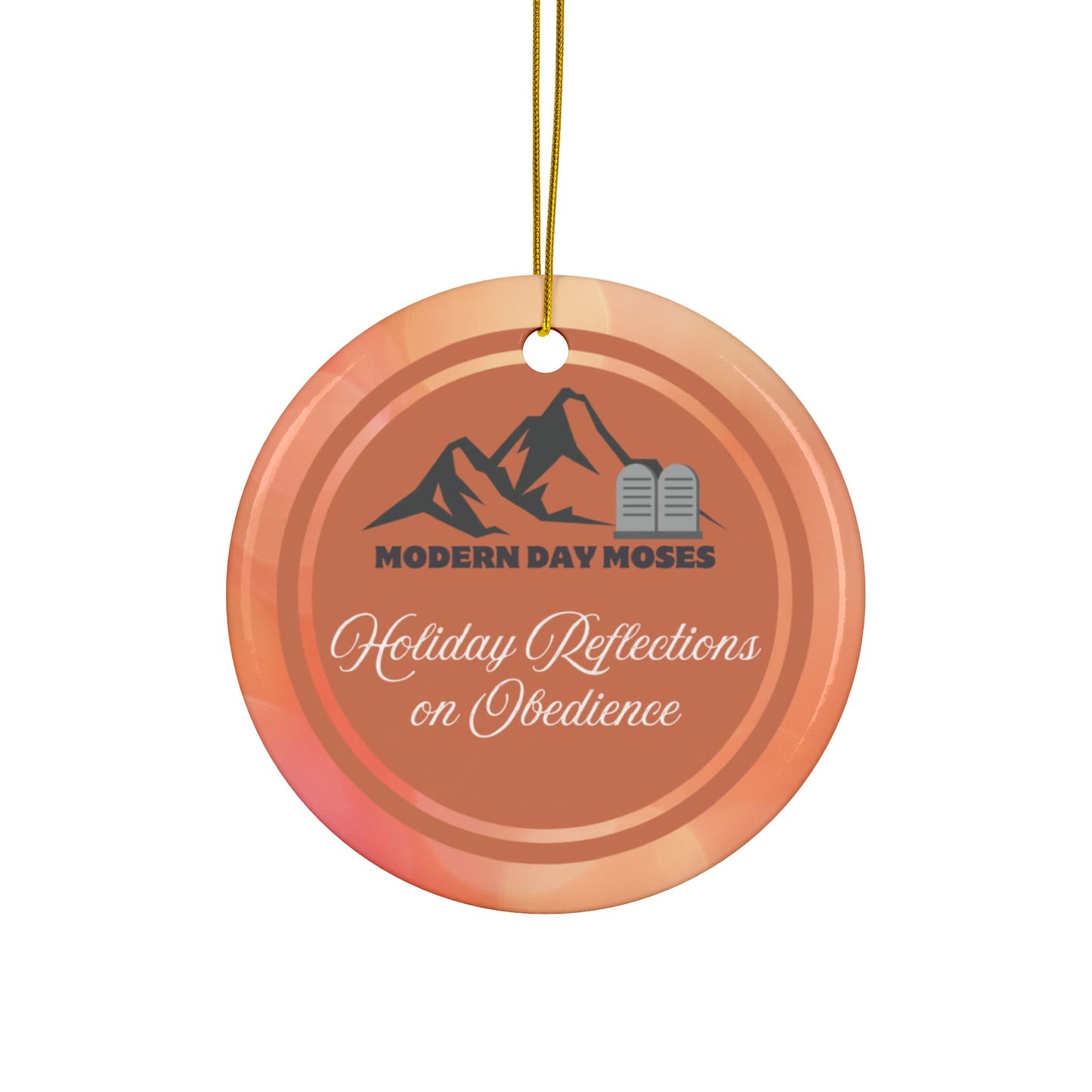 "Reflections on Obedience - Jesus" Inspirational Ceramic Christmas Ornament