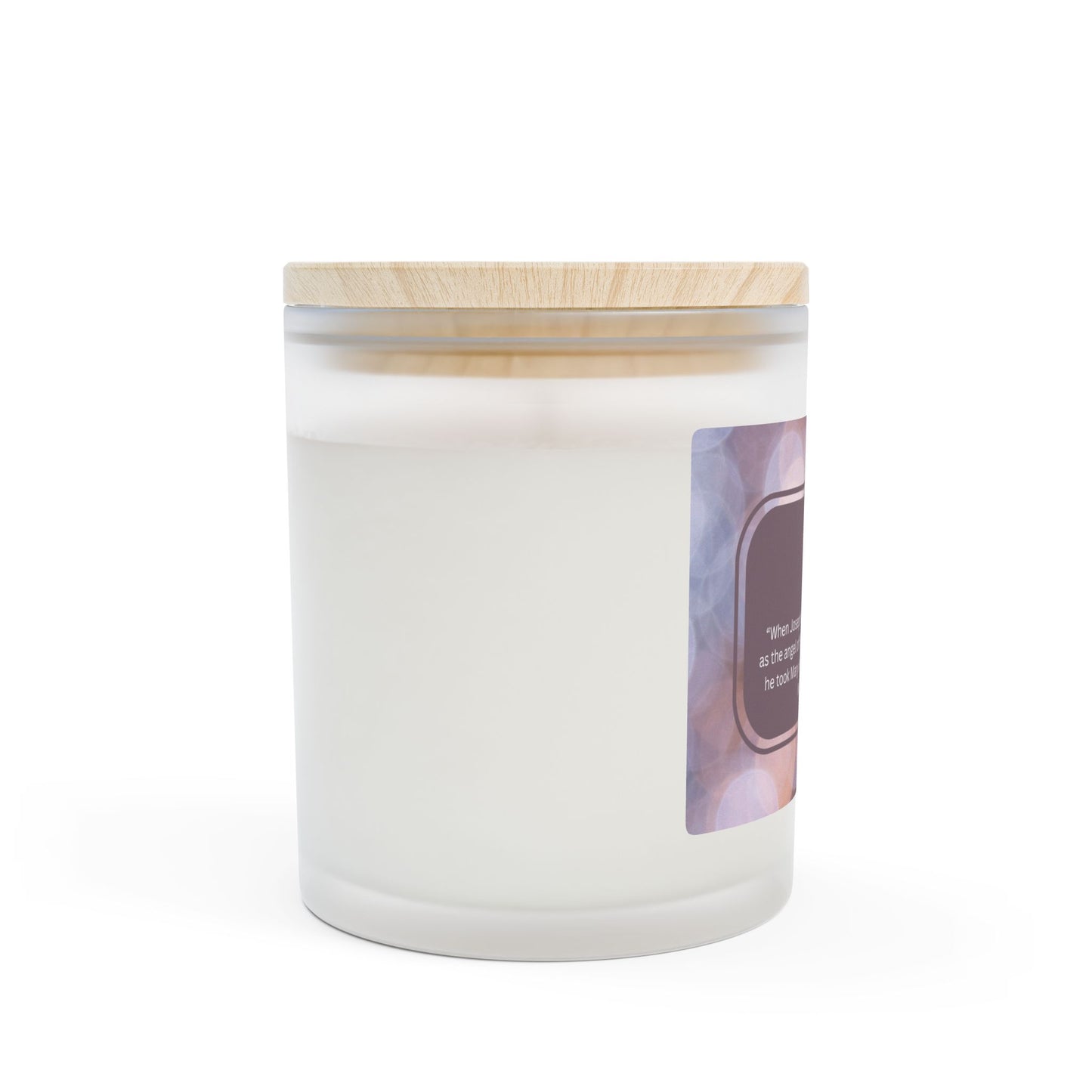 "Obedience of St. Joseph" Frosted Glass Candle for the Holidays