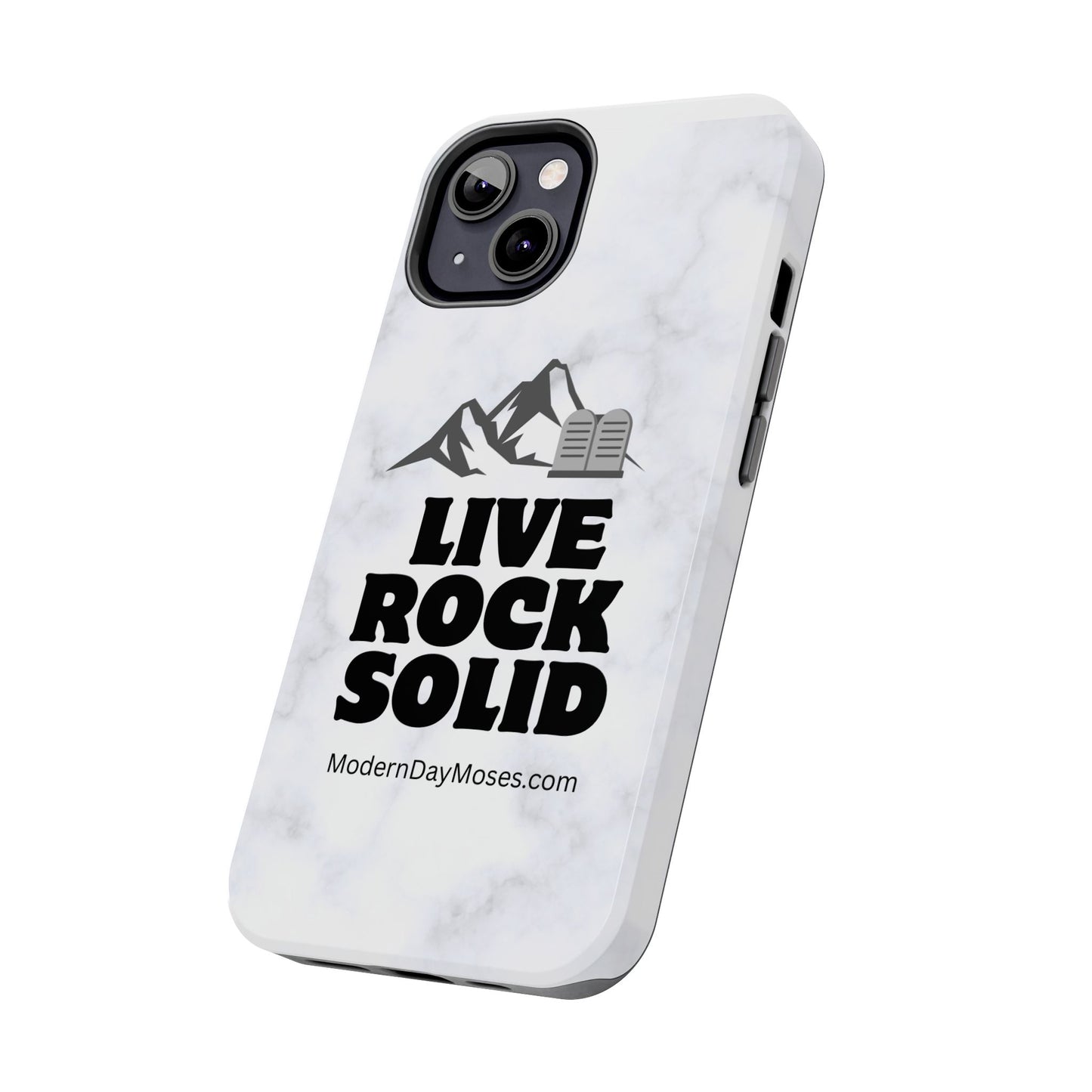 "Live Rock Solid" Inspirational Phone Case - Durable Phone Cover, Gift for Family and Friends, Unique Phone Accessory