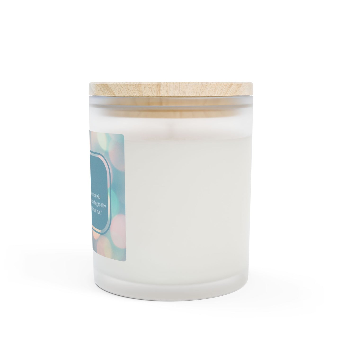 "Reflections on Obedience - The Blessed Virgin Mary" Frosted Glass Candle for Christmas and the Holidays