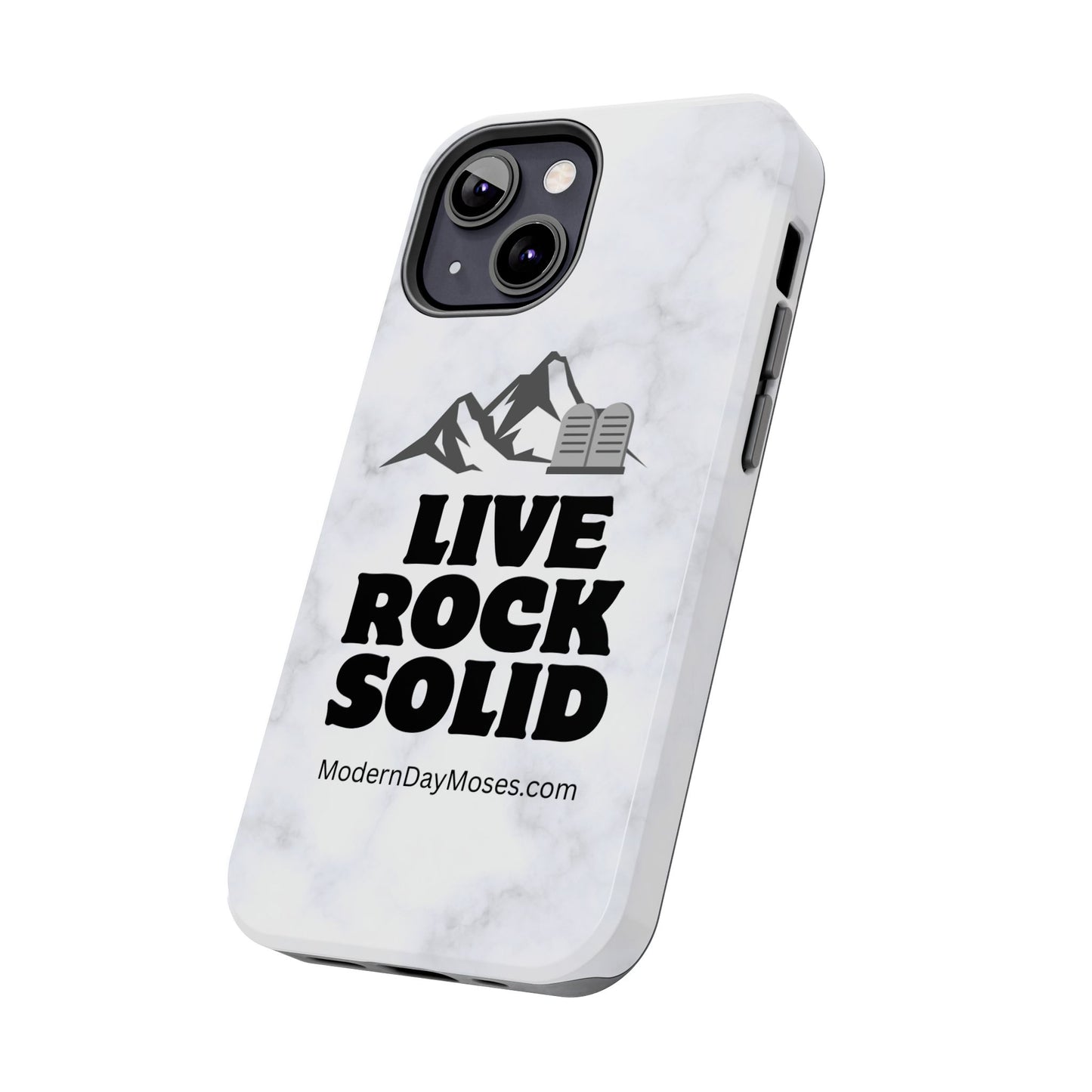 "Live Rock Solid" Inspirational Phone Case - Durable Phone Cover, Gift for Family and Friends, Unique Phone Accessory