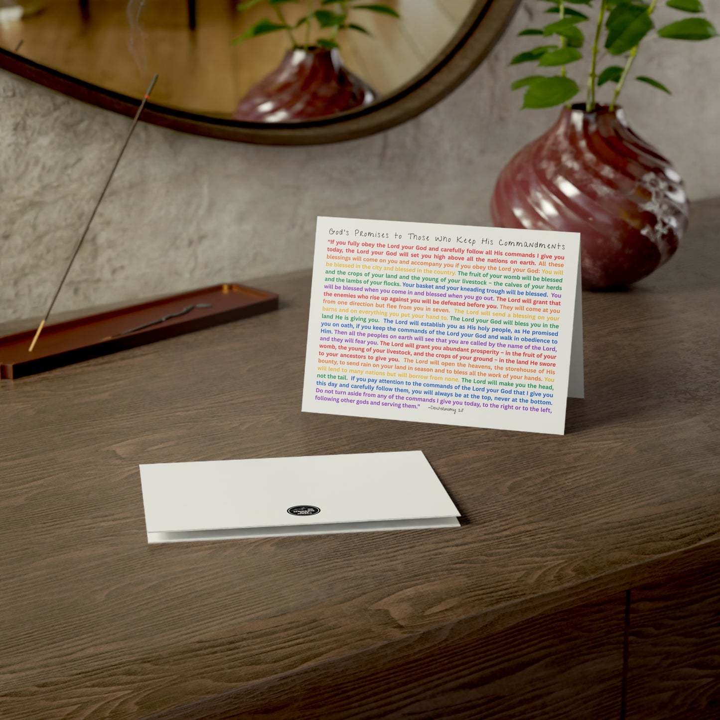 "Blessings for Obedience" Notecards (Blank Inside) -- Share Inspiration with Others!