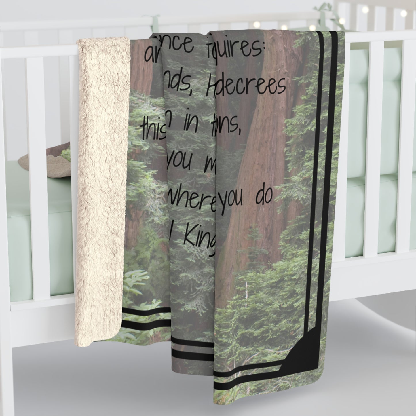 "Obedience Is Inspiring" Sherpa Fleece Blanket: Cozy Throw for Him