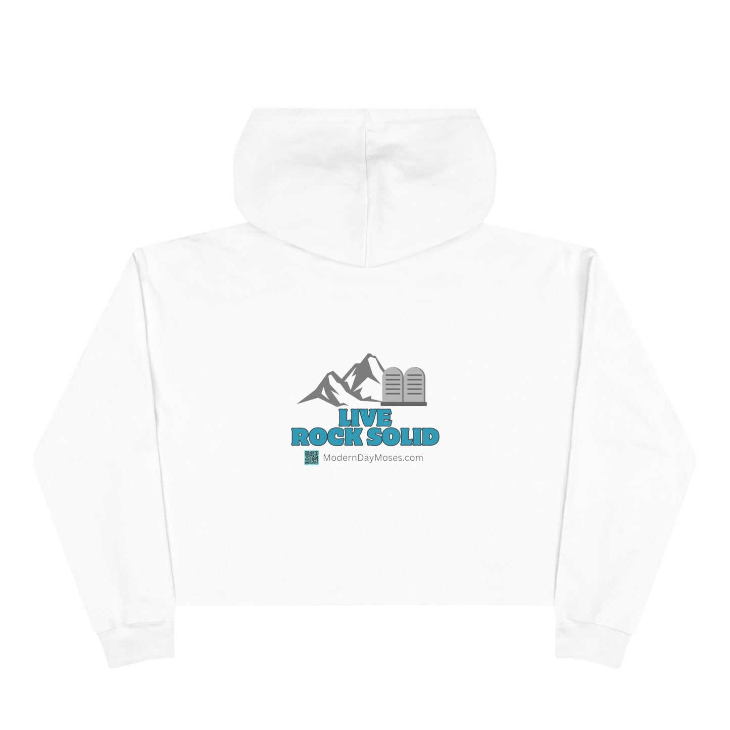 Faith-Based Crop Hoodie with Ten Commandments Design from Modern Day Moses