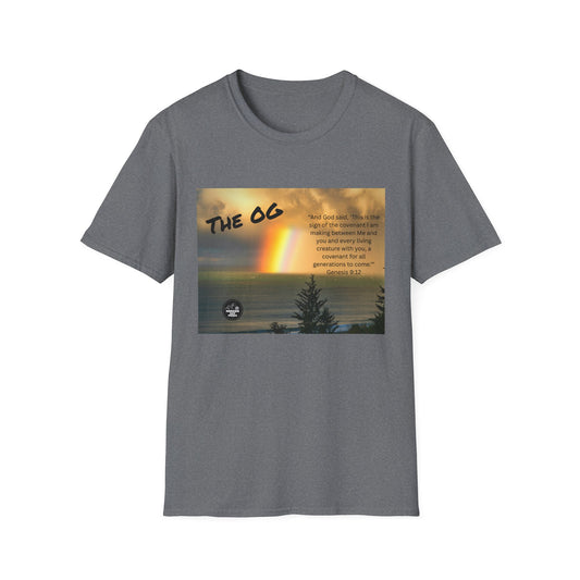 "The OG" Rainbow: The Symbol of God's Covenant with Us - Men's Inspirational Tee featuring verse from Genesis 9:12