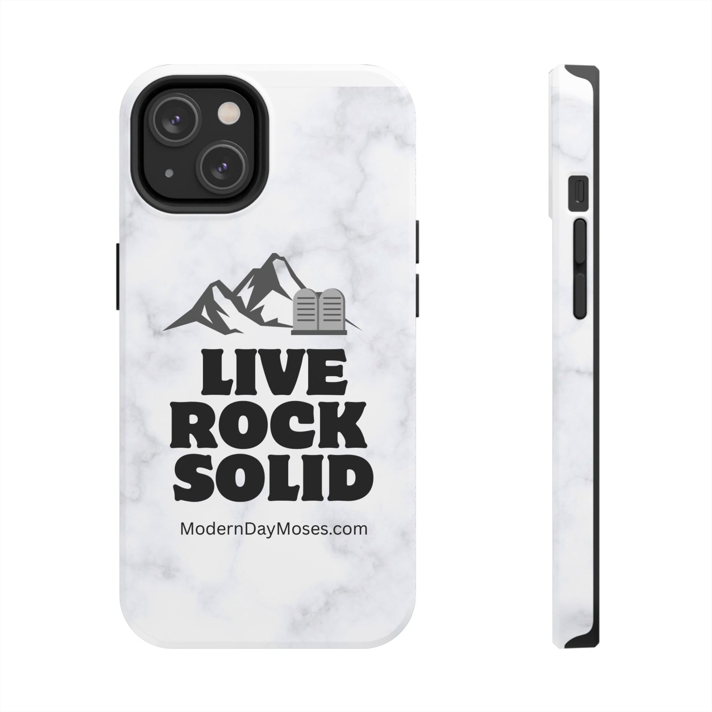 "Live Rock Solid" Inspirational Phone Case - Durable Phone Cover, Gift for Family and Friends, Unique Phone Accessory