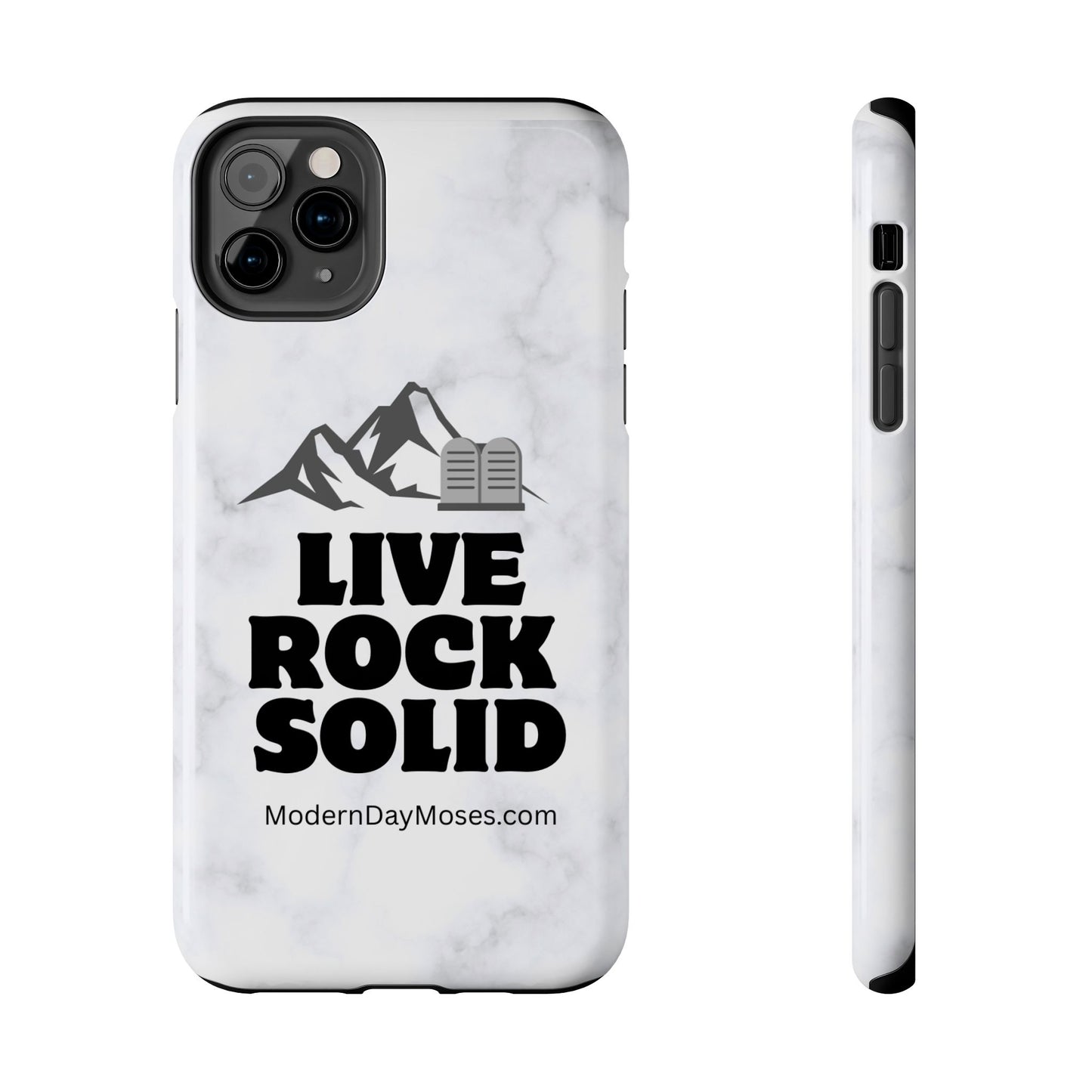 "Live Rock Solid" Inspirational Phone Case - Durable Phone Cover, Gift for Family and Friends, Unique Phone Accessory