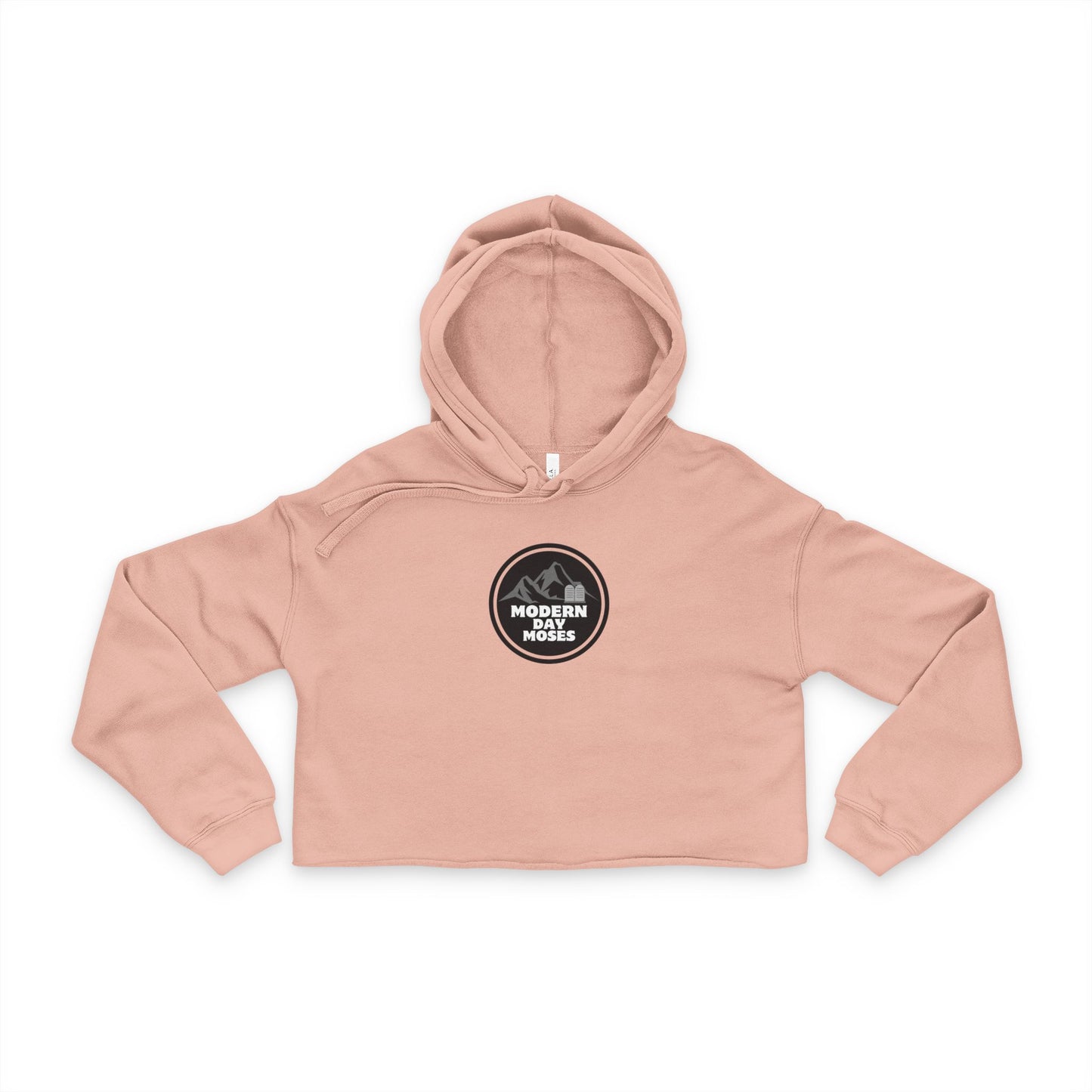 Women's Cropped Hoodie in Soft Blush Pink , Stylish Faith-Based Fashion, Cozy Layer for Everyday Wear