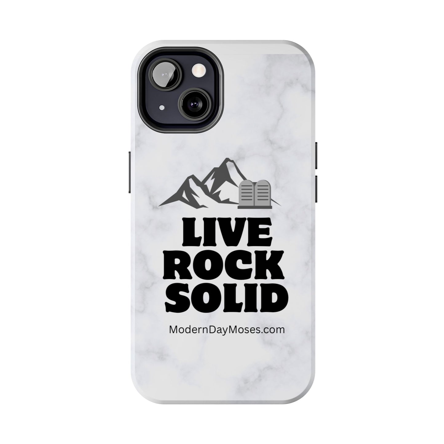 "Live Rock Solid" Inspirational Phone Case - Durable Phone Cover, Gift for Family and Friends, Unique Phone Accessory