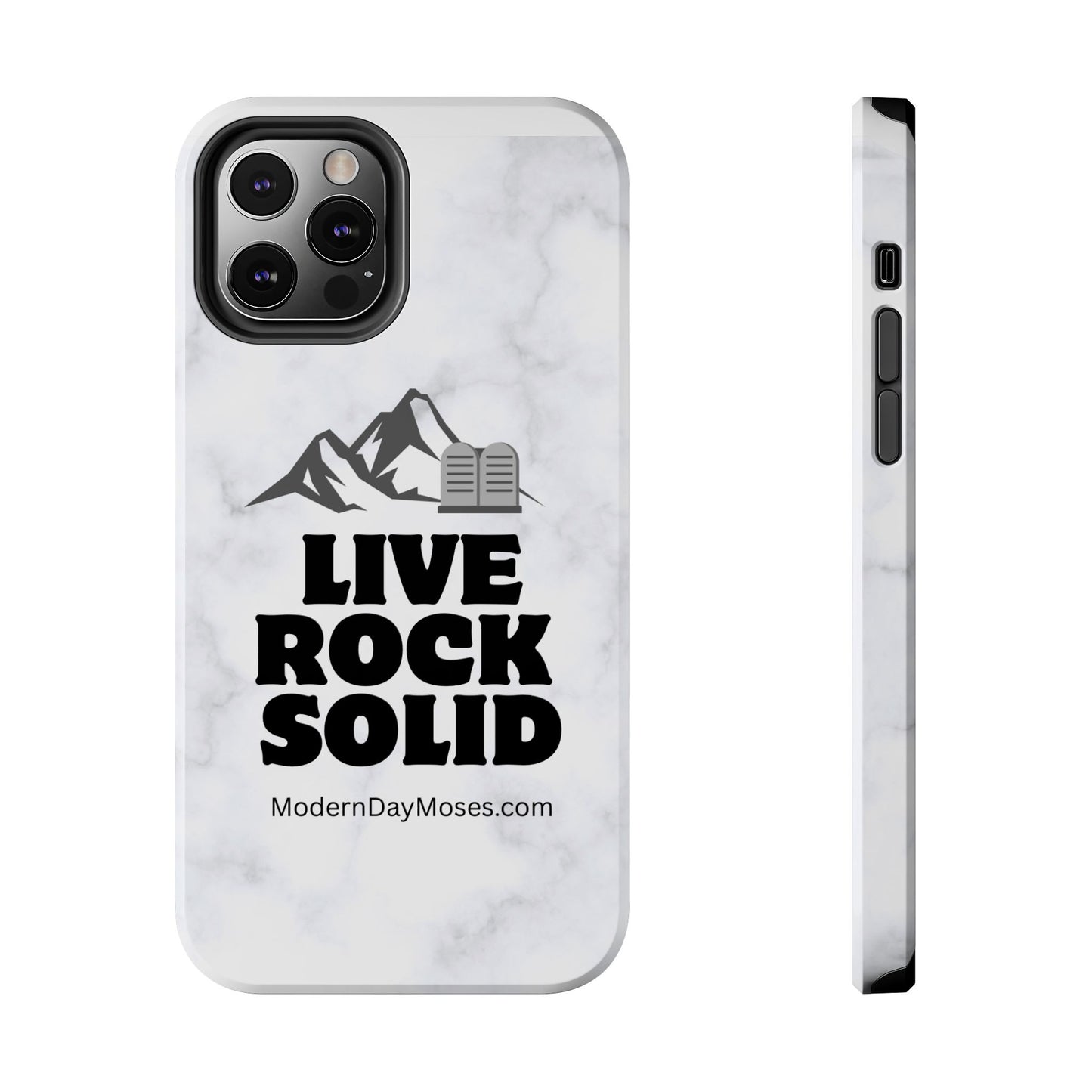 "Live Rock Solid" Inspirational Phone Case - Durable Phone Cover, Gift for Family and Friends, Unique Phone Accessory
