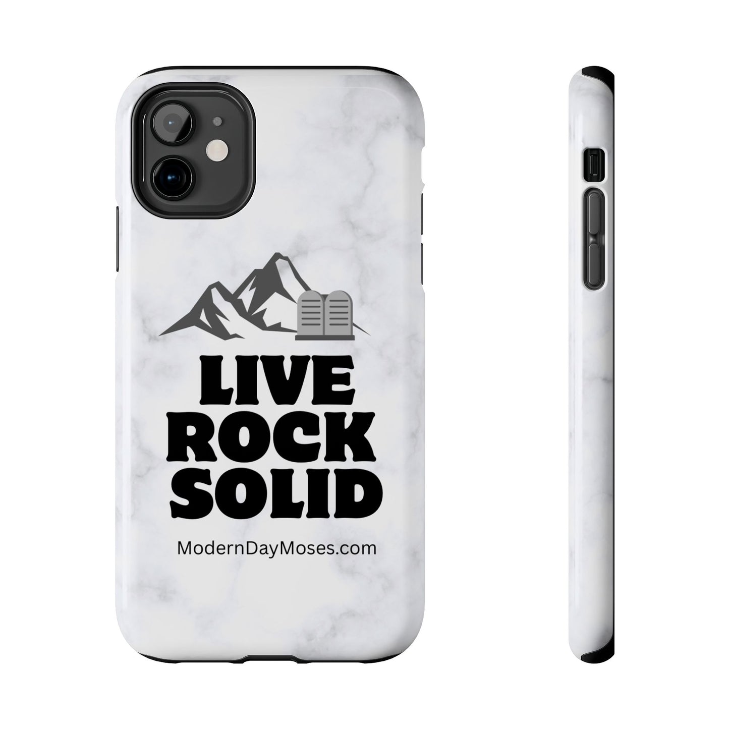 "Live Rock Solid" Inspirational Phone Case - Durable Phone Cover, Gift for Family and Friends, Unique Phone Accessory