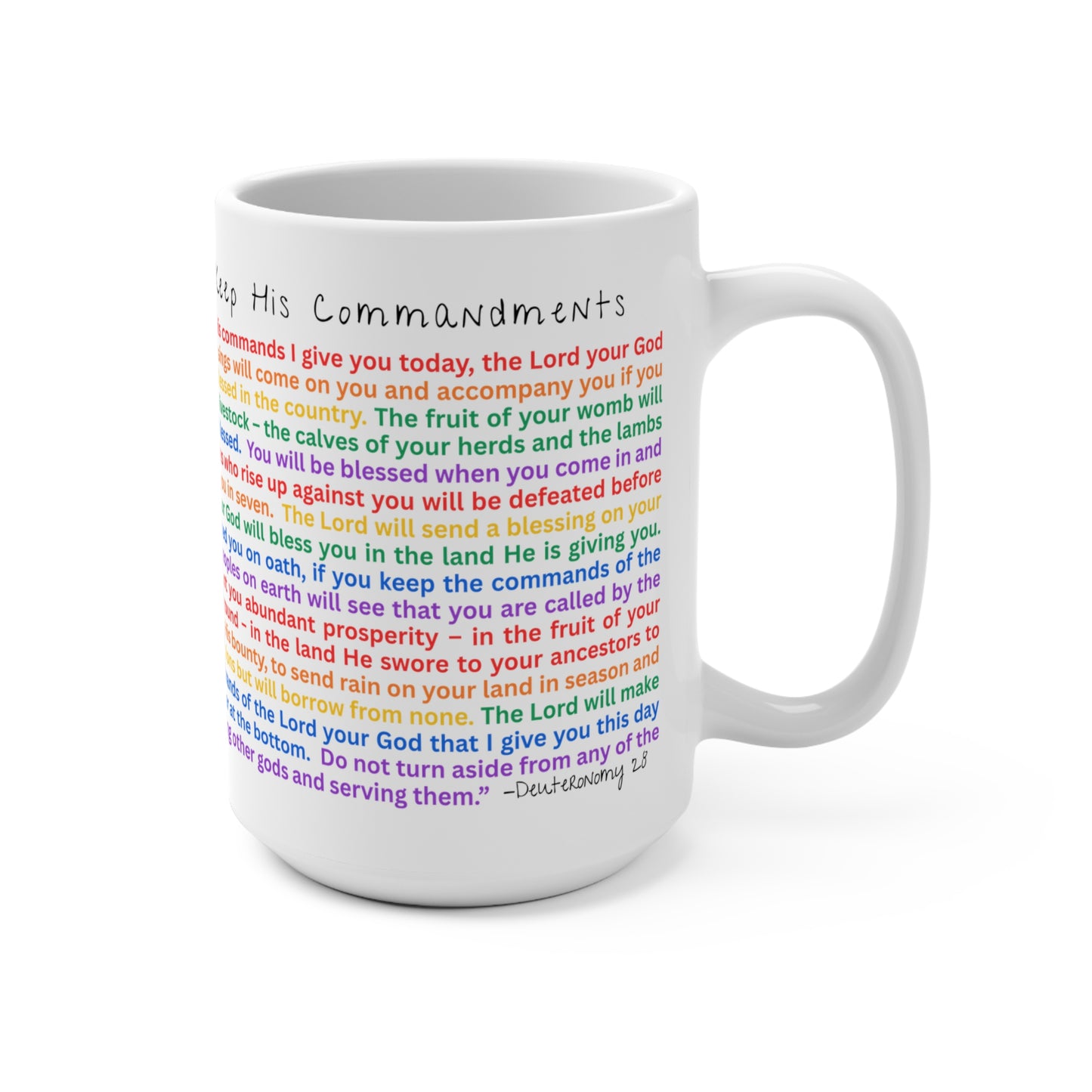 "Promises for Obedience" Inspirational Bible Verse Mug - Deuteronomy 28
