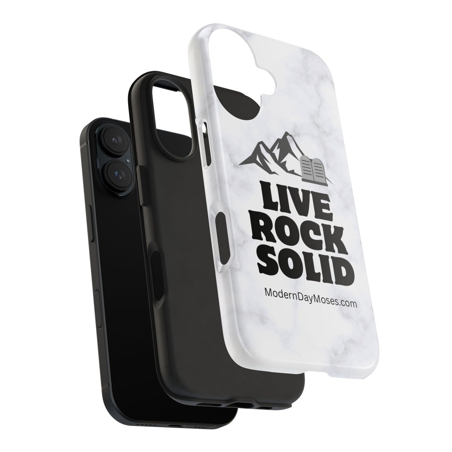 "Live Rock Solid" Inspirational Phone Case - Durable Phone Cover, Gift for Family and Friends, Unique Phone Accessory