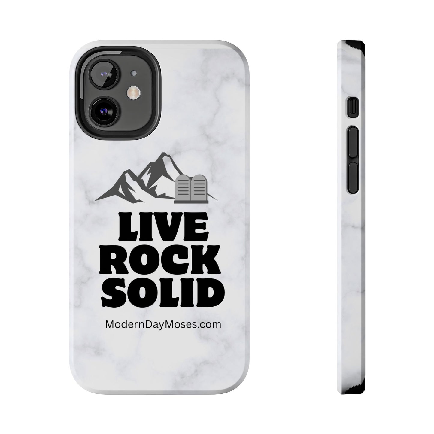 "Live Rock Solid" Inspirational Phone Case - Durable Phone Cover, Gift for Family and Friends, Unique Phone Accessory