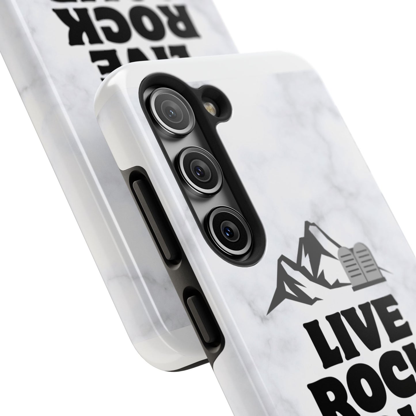 "Live Rock Solid" Inspirational Phone Case - Durable Phone Cover, Gift for Family and Friends, Unique Phone Accessory