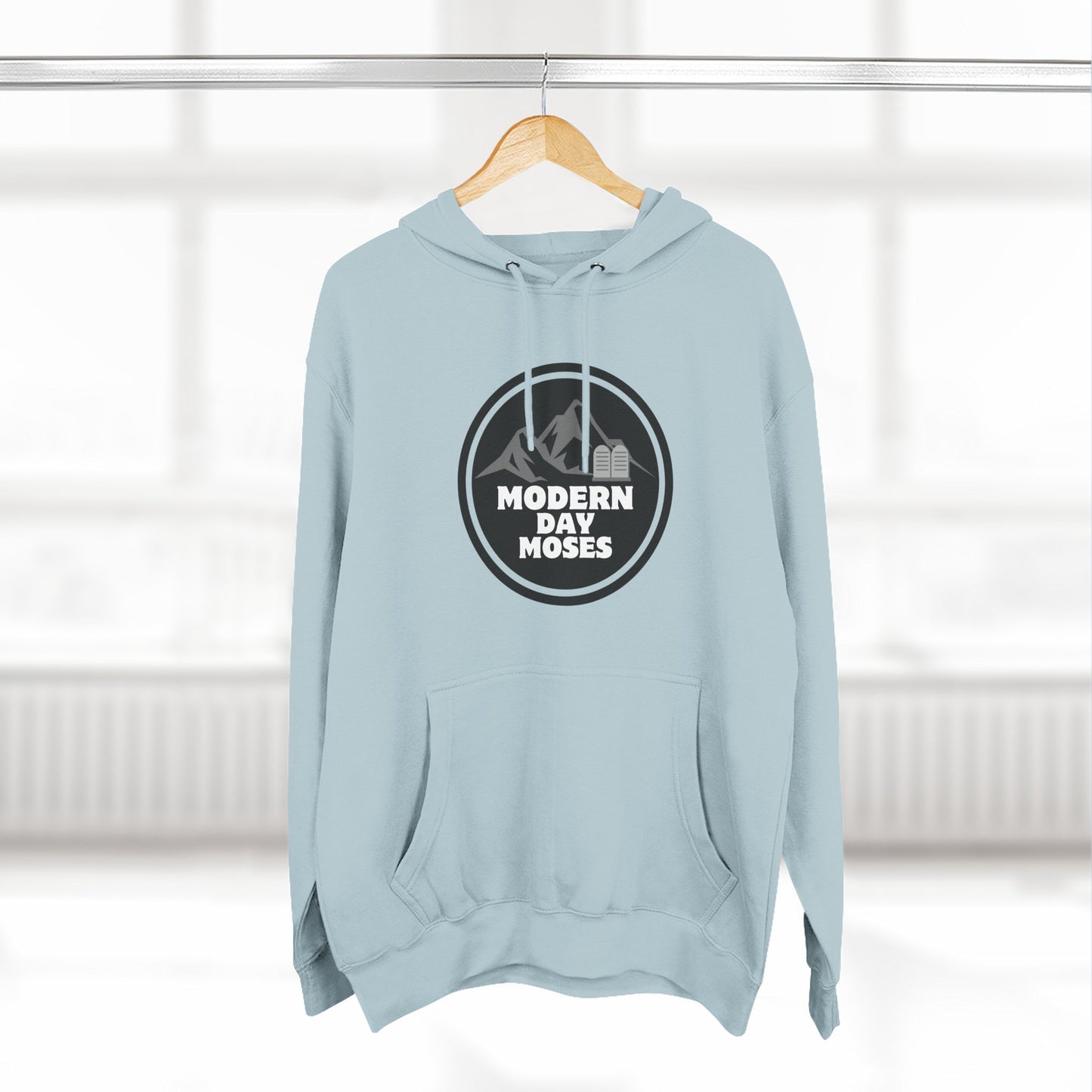 Men's Inspirational Fleece Hoodie from Modern Day Moses featuring the Ten Commandments