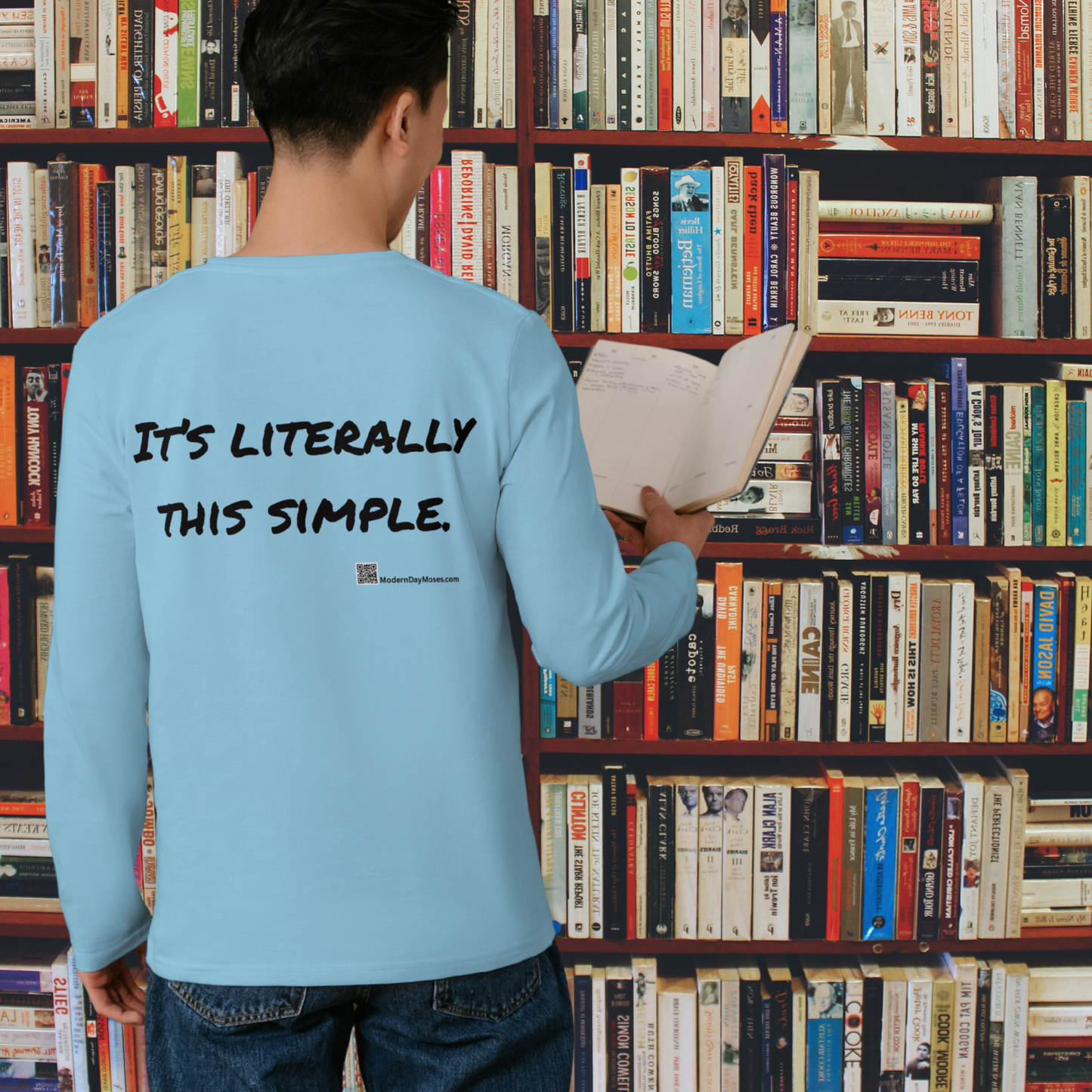 "It's Literally This Simple" -- Men's Long Sleeve Cotton Tee