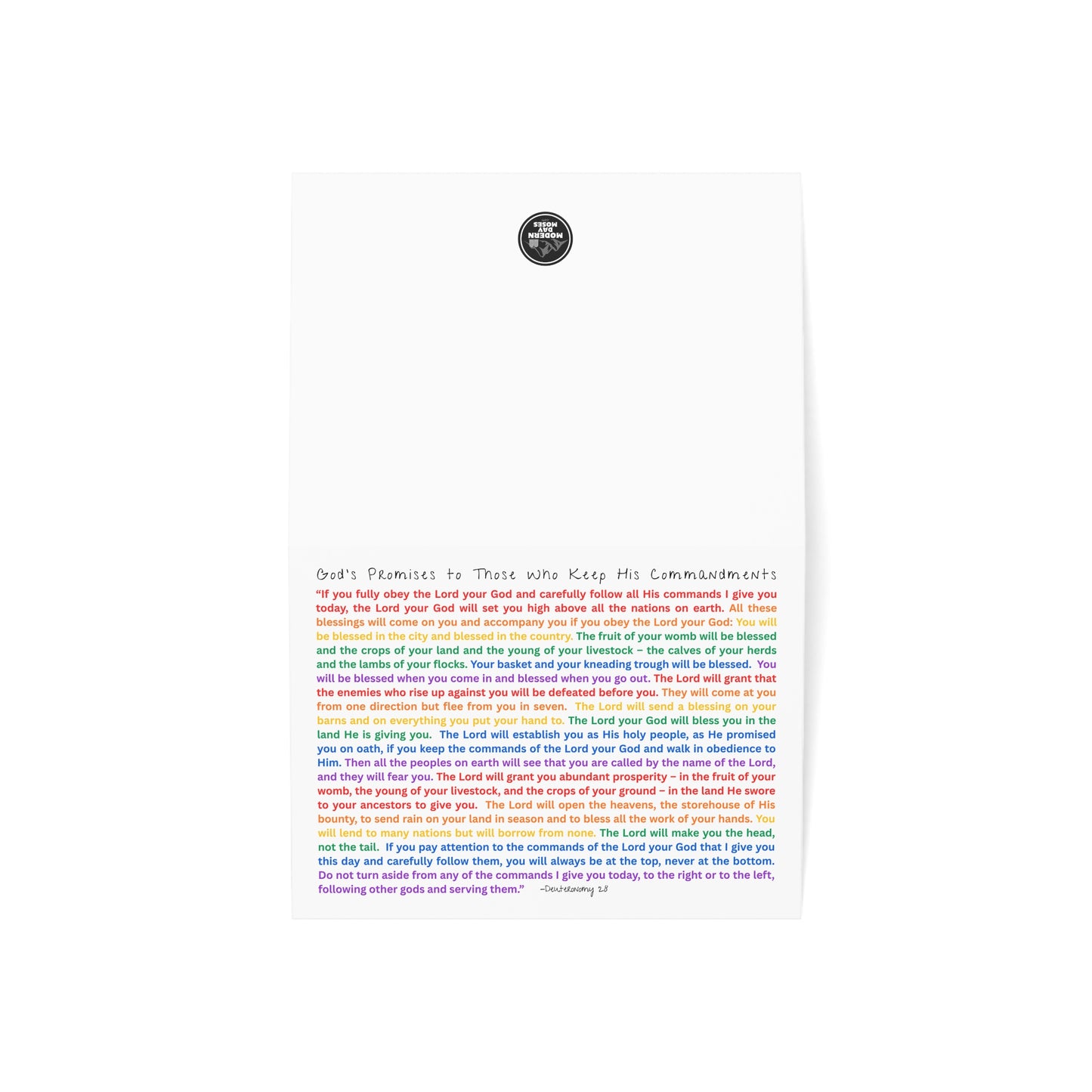 "Blessings for Obedience" Notecards (Blank Inside) -- Share Inspiration with Others!