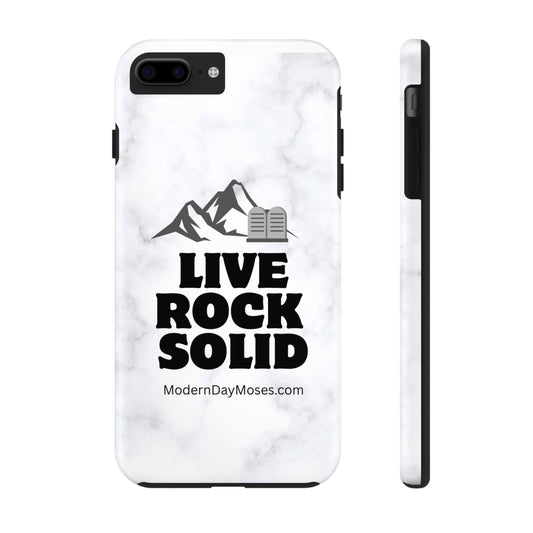 "Live Rock Solid" Inspirational Phone Case - Durable Phone Cover, Gift for Family and Friends, Unique Phone Accessory