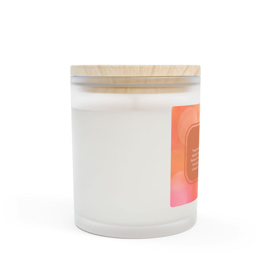 "Reflections on Obedience - Jesus" Frosted Glass Candle for Christmas and the Holidays