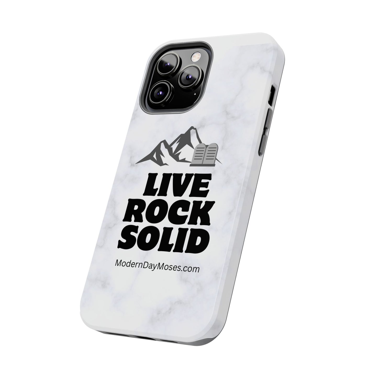 "Live Rock Solid" Inspirational Phone Case - Durable Phone Cover, Gift for Family and Friends, Unique Phone Accessory
