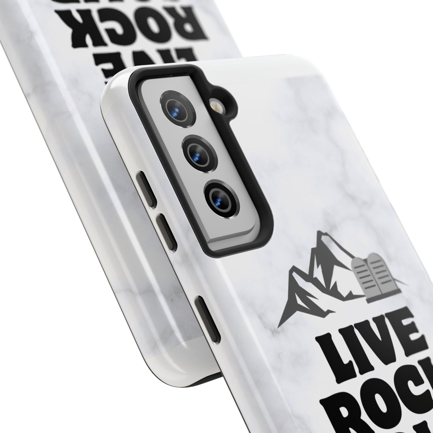 "Live Rock Solid" Inspirational Phone Case - Durable Phone Cover, Gift for Family and Friends, Unique Phone Accessory
