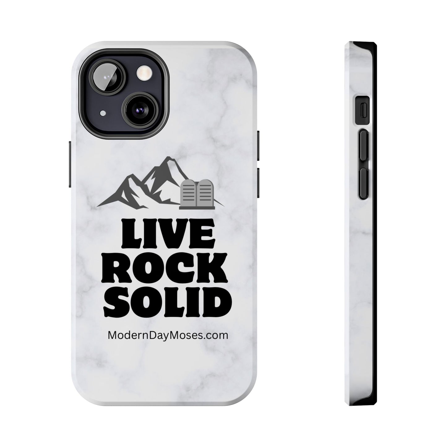 "Live Rock Solid" Inspirational Phone Case - Durable Phone Cover, Gift for Family and Friends, Unique Phone Accessory