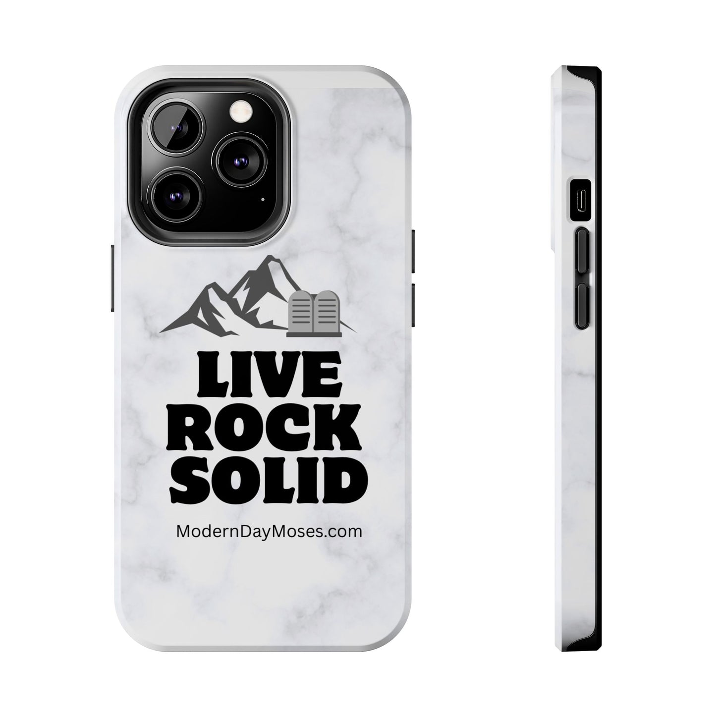 "Live Rock Solid" Inspirational Phone Case - Durable Phone Cover, Gift for Family and Friends, Unique Phone Accessory