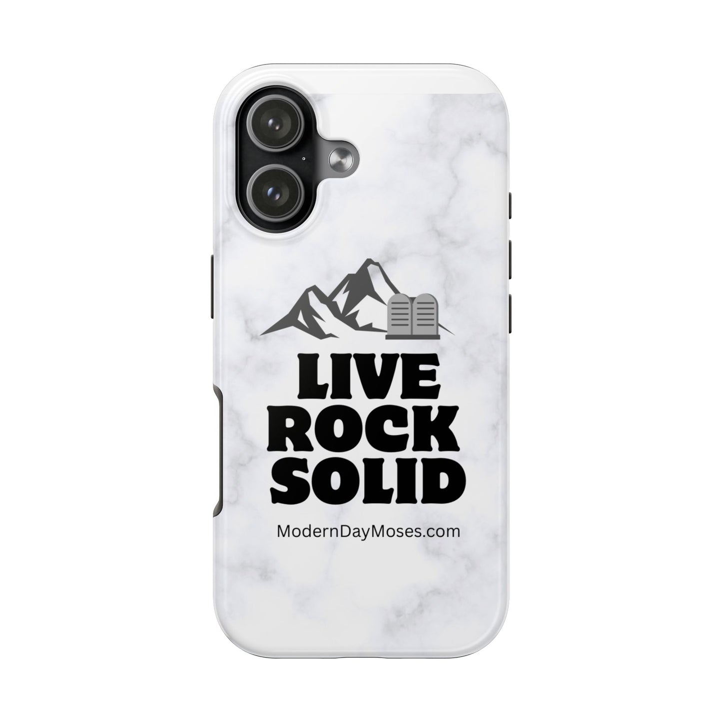 "Live Rock Solid" Inspirational Phone Case - Durable Phone Cover, Gift for Family and Friends, Unique Phone Accessory