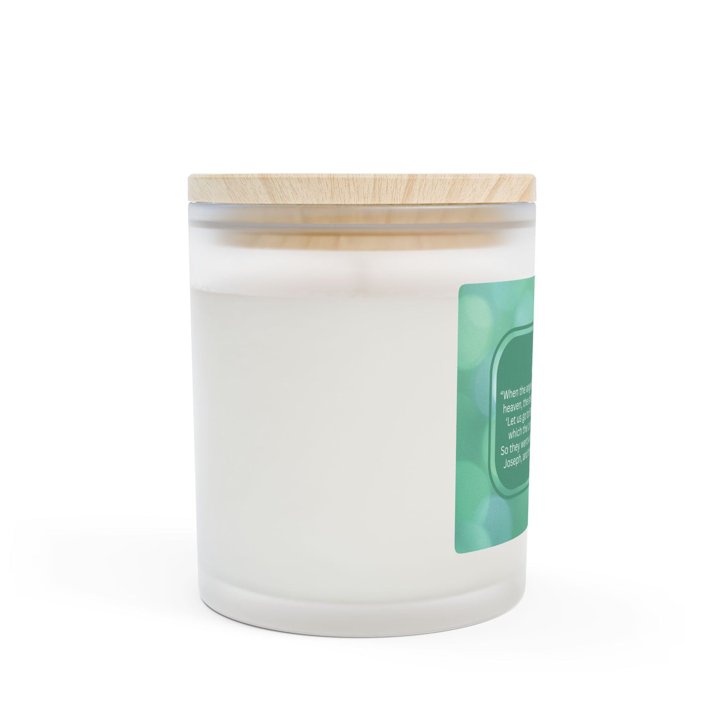"Reflections on Obedience - The Shepherds" Frosted Glass Candle for Christmas and the Holidays