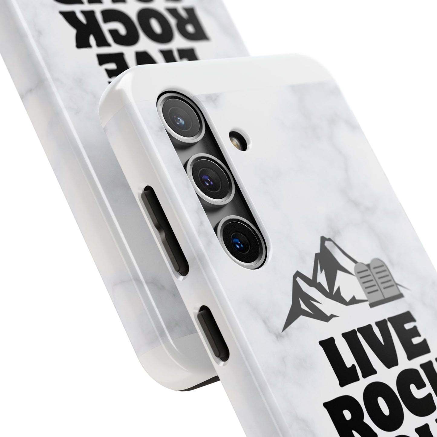 "Live Rock Solid" Inspirational Phone Case - Durable Phone Cover, Gift for Family and Friends, Unique Phone Accessory