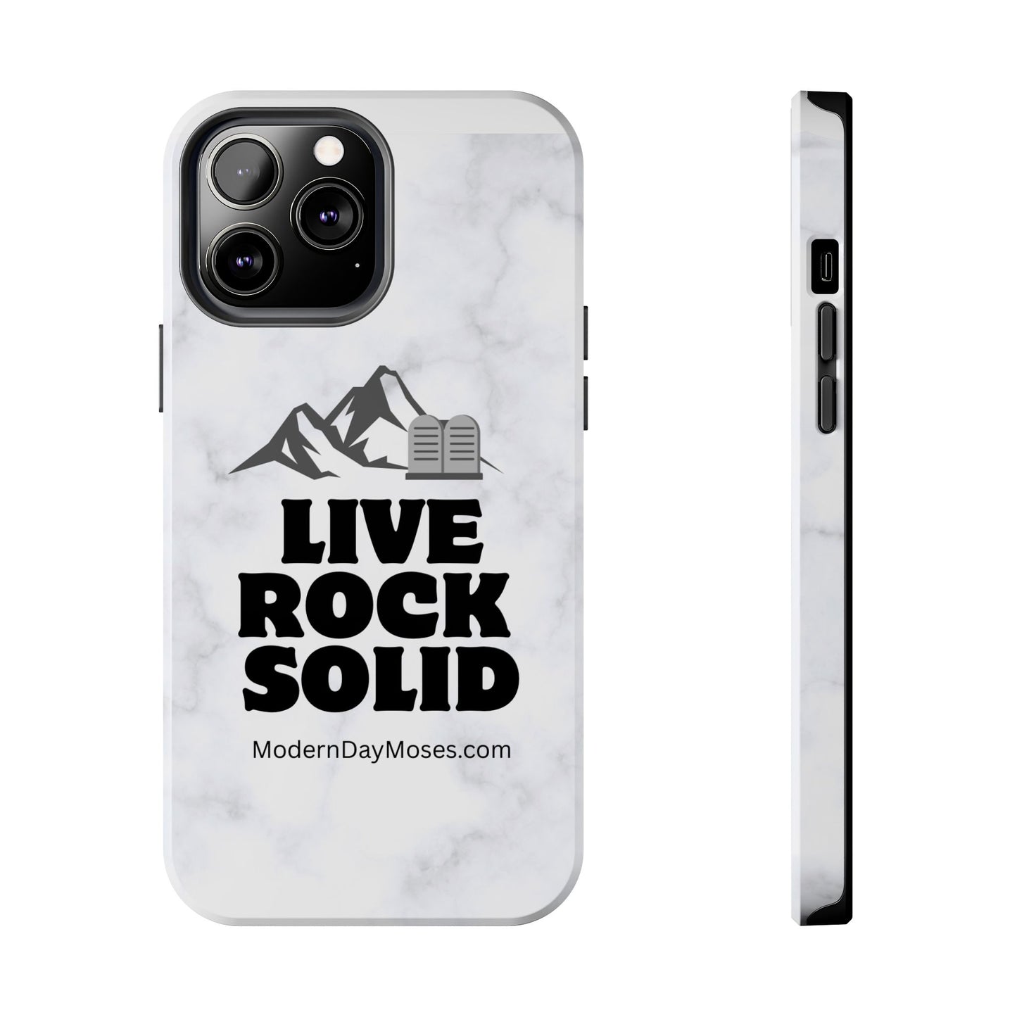 "Live Rock Solid" Inspirational Phone Case - Durable Phone Cover, Gift for Family and Friends, Unique Phone Accessory