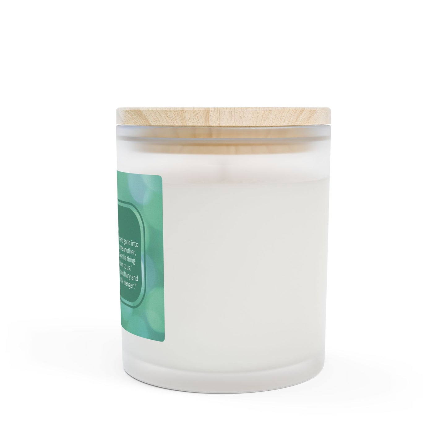 "Reflections on Obedience - The Shepherds" Frosted Glass Candle for Christmas and the Holidays