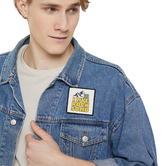 "I Live Rock Solid" Iron-On Patches | Fashion Accessory | Scouting Badge for Kids