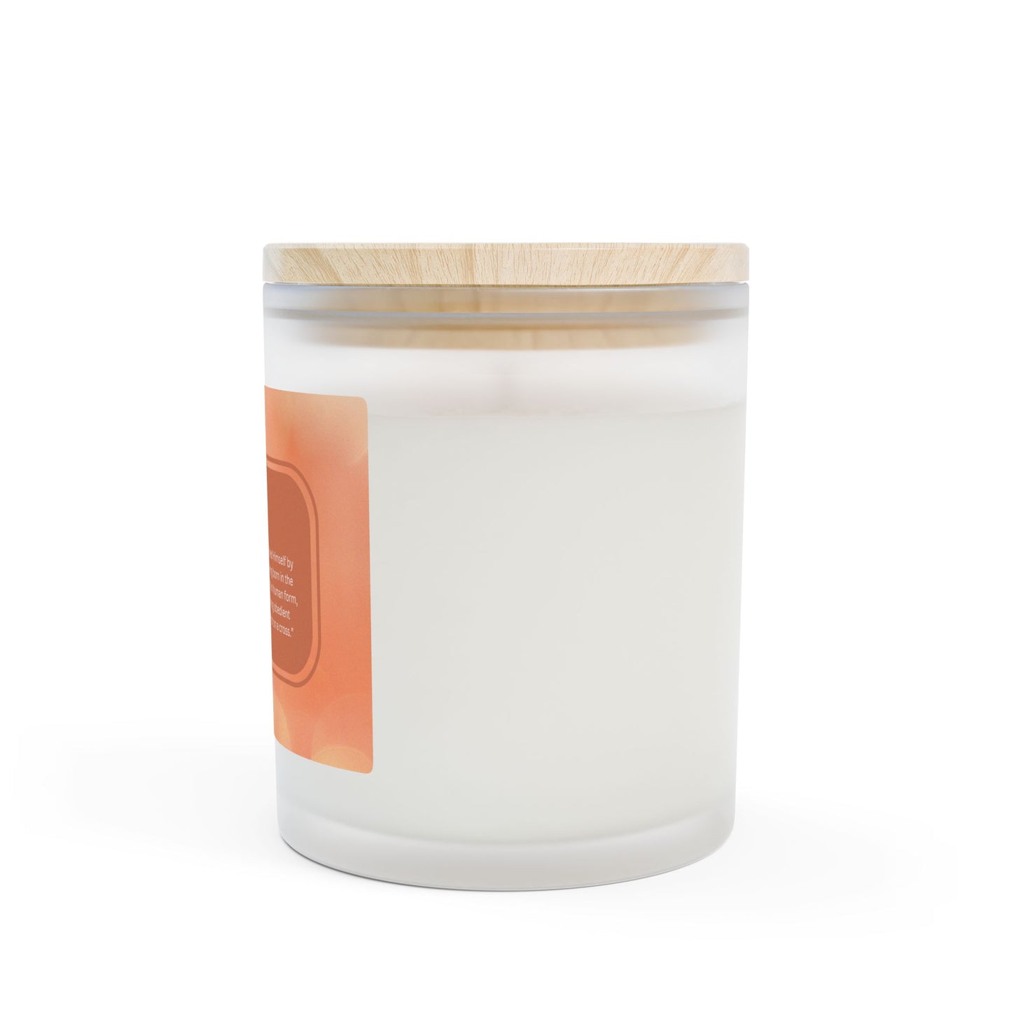 "Reflections on Obedience - Jesus" Frosted Glass Candle for Christmas and the Holidays