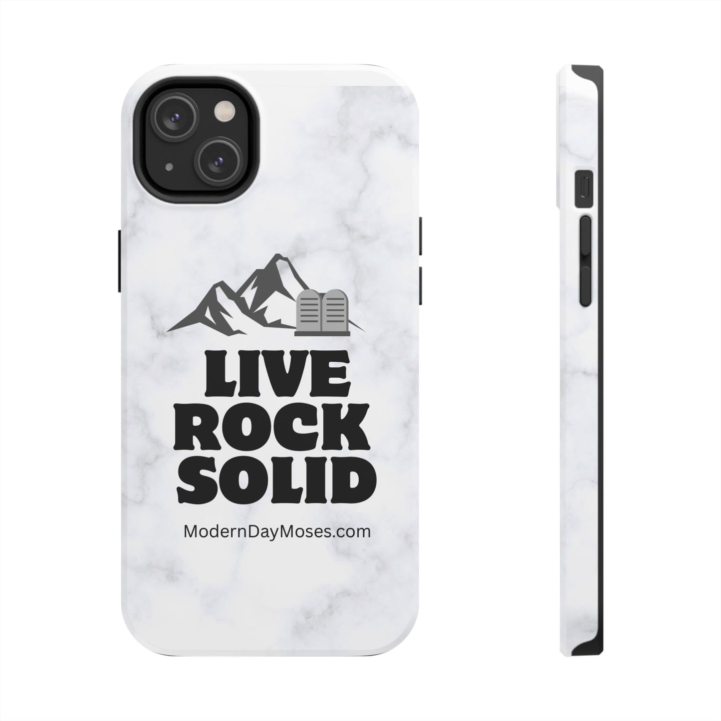 "Live Rock Solid" Inspirational Phone Case - Durable Phone Cover, Gift for Family and Friends, Unique Phone Accessory