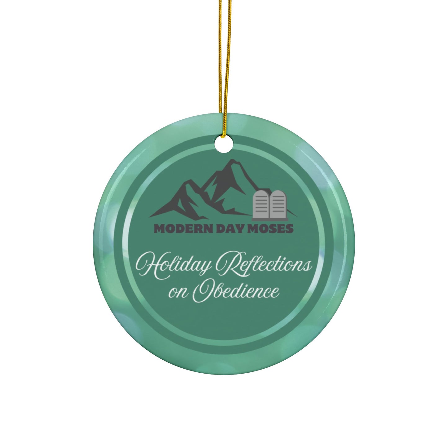 "Reflections on Obedience - The Shepherds" Inspirational Ceramic Christmas Ornament