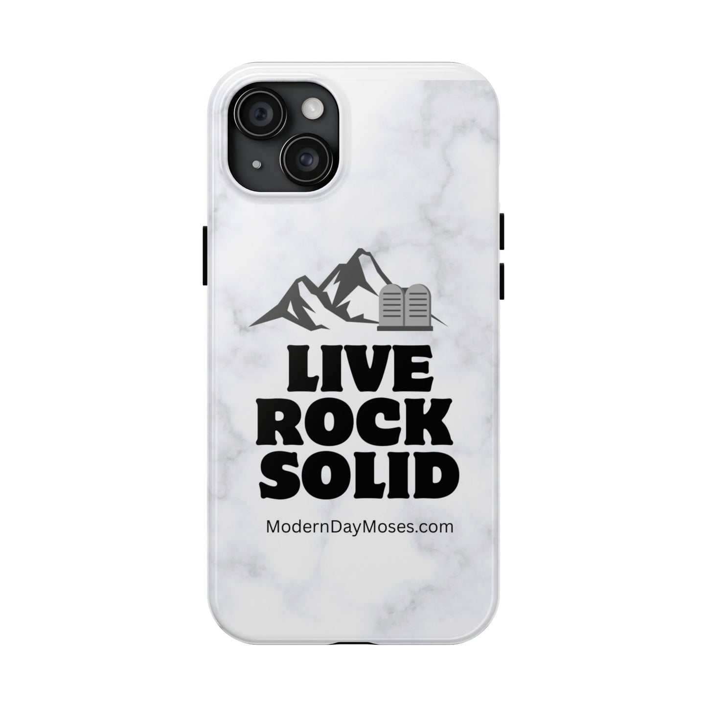 "Live Rock Solid" Inspirational Phone Case - Durable Phone Cover, Gift for Family and Friends, Unique Phone Accessory